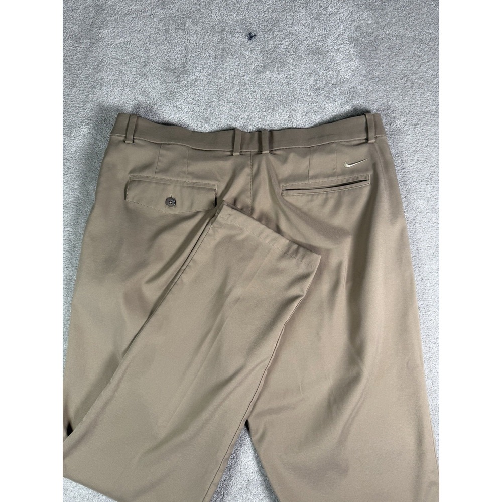 Nike Golf Dri-Fit Player Pants Mens 38x32 Brown Flat Front Stretch Performance